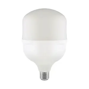 Udsalg | 50W LED T140 pære5400lm, E27 med E40 adapter, 105 lm/W, 160 grader, hvid plast