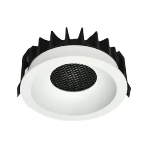 24W Ø13,5cm Blændfri CCT Downlight RA90Hul Ø11,5 cm, Mål Ø13,5 cm, 3 lyskulører, hvid front, Honeycomb - Prisnedsættelse