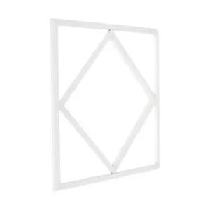 Toppris | Hexagon Diamant 60x60 LED Panel, 60WHøjde 15mm, 100lm/W, Hvid kant