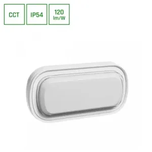 15W PASTILO oval LED væglampe CCT120lm/W, IP54, IK10, hvid, 5 års garanti - Høj kvalitet