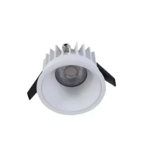 10W Ø8,5cm indbygningsspot Dæmpbar RA99IP54, Hul Ø7,5 cm, Mål Ø8,5 cm, Hvid kant - Nyhed