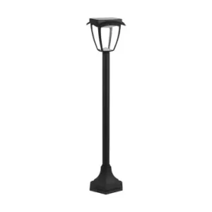 2W Solara LED havelampe med solcelle og sensorIP65, 93cm, sort, PIR sensor, CCT skift, varm hvid / kold hvid - Leveres hurtigt