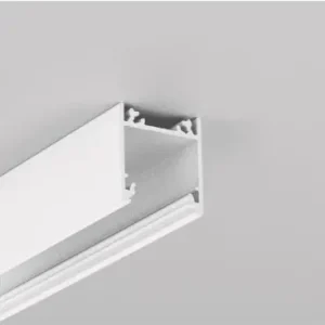 1m aluprofil LINEA20 EE7F/TYHvid lakeret, påbygning, LED skinne - Køb nu