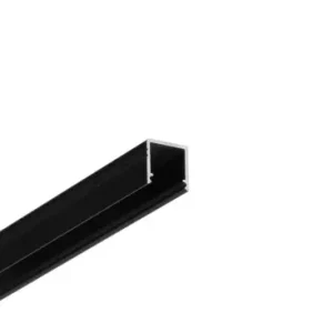 1m aluprofil SMART10 AC2/ZSort anodiseret, påbygning, LED skinne | Ekspreslevering