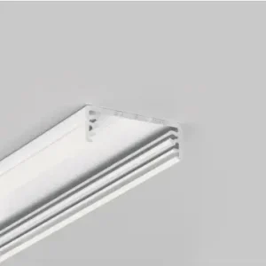 Spar nu | 2m aluprofil WIDE24 G/WHvid lakeret, påbygning, LED skinne