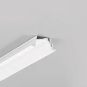 1m aluprofil DIAGONAL14 F/TYHvid lakeret, indbygget, LED skinne - Prisnedsættelse