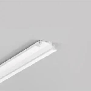 1m aluprofil GROOVE10 BC/UXHvid lakeret, indbygget, LED skinne - Kampagnepris