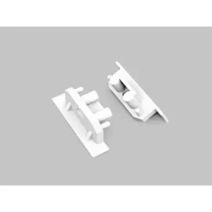 1 stk. Endestykke GROOVE10 GEN2 SQMed hul, hvid | Bestseller