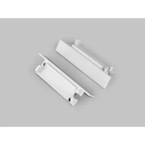 1 stk. Endestykke FLAT8Med hul, hvid | Sidste chance
