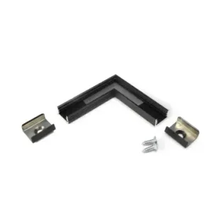 Profilsamler SLIM8 90DEGSort anodiseret | Topkvalitet