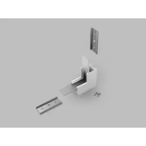 Skarp pris | Profilsamler LINEA20 90DEG op / ned, hvid lakeret
