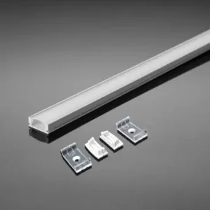 2m hvid aluprofil sætLED-strip profil, overflademontering, 200x2,35x1,04cm - Nyt produkt