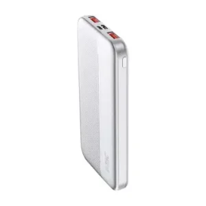 10000mAh Powerbank, 22.5WUltra slim, aluminium, hvid, fast charger - Bestil direkte