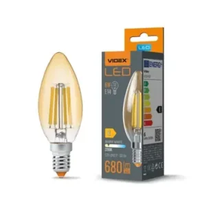 E14 6W LED kertepæreFilament, 680lm, 2200K, varm hvid, Erstat 60W | Spar nu