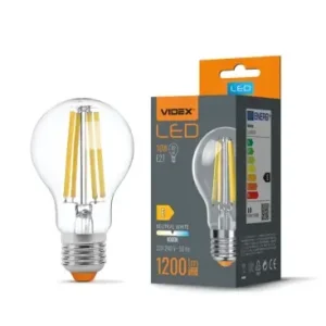 Sikker handel - E27 10W LED filament pæreA60, 4000K, 360 grader, glas