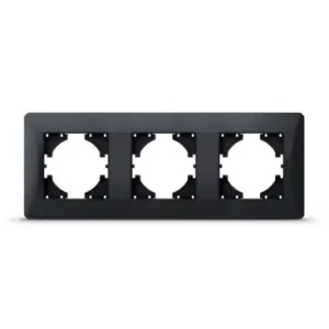 Binera 3-vandret rammeSort grafit, 228x86mm, IP20, rektangulær design | Ny vare