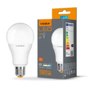 E27 12W LED pæreA60, 1180lm, 4000K, flicker free, erstatter 82W | Klar til levering