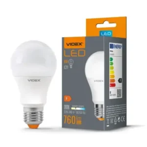 E27 8W LED pæreA60, 800lm, 3000K, flicker free - Helt ny