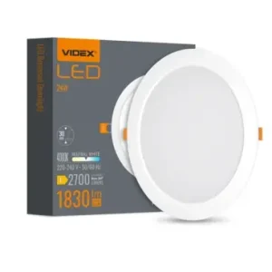 24W Firkantet LED indbygningspanel1830lm, 4000K, 29,5 x 29,5 cm, hvid kant, IP20 indendørs | Få tilbage