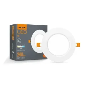 4W Ø10cm LED indbygningspanel4000K, integreret driver, hvid kant | Mest solgt