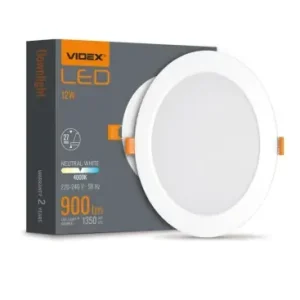 12W LED indbygningspanel1350lm, 4000K, 120 grader, rammeløst design, justerbar montering - Gå ikke glip af tilbuddet