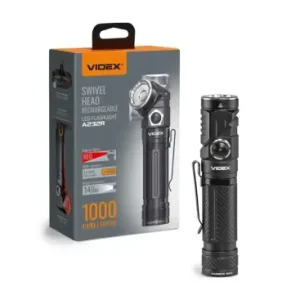 LED lommelygte, genopladeligMagnetisk, 1000lm, USB-C, Roterbar, Hvid+rød lys - Kundernes valg