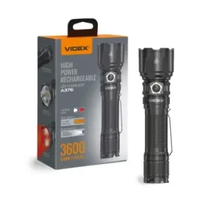 KRAFTIG LED lommelygte3600lm, 5000K, genopladelig, IP68, 20W | Køb nu