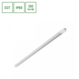 120cm 36W Limea Select komplet LED armatur122lm/W, IP65, 3CCT, gennemfortrådet, hvidt kabinet | Lav pris
