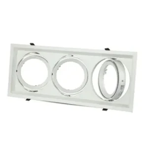 3-huls AR111 indbygningsspotHvid, aluminium, hul 455x168mm, uden lyskilde - Nyt produkt