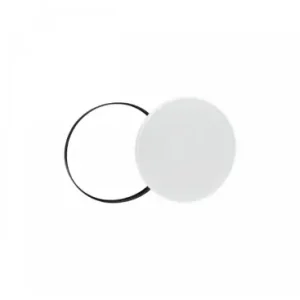 Tilgængelig nu - 24W Nymphea Black&White Rings LED loftlampe med sensorCCT, IP54, Ø32cm, sort/hvid kant