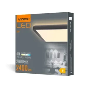 24W LED loftslampe, sort4000K, IP20 indendørs, Ra 88 - Fabrikspris