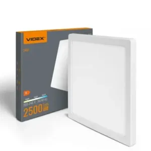 24W LED loftslampe, 3-i-1 CCT2500lm, 29,2 x 29,2cm, hvid kant, indbygnings- eller påbygningspanel | Tilbudspris