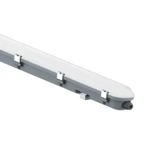 150cm 48W vandtæt komplet LED armatur med nødlys120lm/W, IP65, 6500K, gennemfortrådet | Godt tilbud