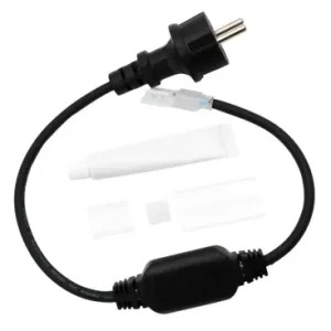 50cm Vandtæt stik til 230V LED strip (Slim COB)Inkl. endeprop, 230V - Toppris