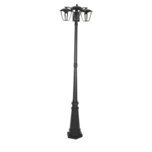 199cm 3 x E27 havelampeIP44, grafit sort, aluminium, 3-årig garanti | Få tilbage