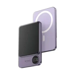 Kun denne uge - 5000mAh ultra-tynd MagSafe powerbank, 20WAluminium, lilla, trådløs hurtigopladning