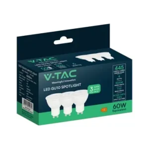 VT-247 spotlys 6W GU10plast, 3000K, 110°, 3 stk/pakke - Sikker betaling