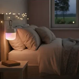 Ekstra rabat - Genopladelig LED lampe RGBWMagnetisk & USB-C, Inkl. Fjernbetjening & Karabinhage
