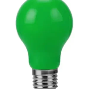 Ny på lager - E27 1W LED filament pæreA60, Grøn, Party Colour Premium