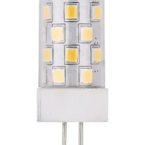 Populær | G4 3W dæmpbar LED pære, 12V300lm, T17, 2700K, klar glas