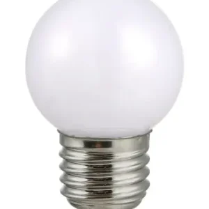 Kampagnepris - E27 2W LED kronepæreG45, 100lm, opal glas, 3000K