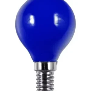 Premium - E14 1W LED kronepæreG45, Blå, Party Colour Premium