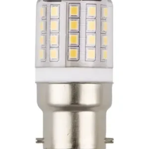 BA22d 4,5W LED rør, 24-30V5,8cm, 550lm, 3000K, klart glas, AC/DC | Nedsat pris
