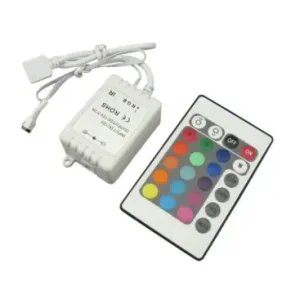 Toppris - RGB kontroller med fjernbetjening12V (72W), 24V (144W), infrarød