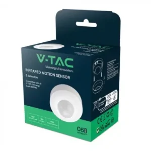 V-Tac bevægelsessensor LED venlig, hvid, PIR infrarød - Spar nu