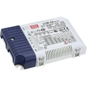 Meanwell 40W / 350-1050mA dæmpbar LCM-40DA LED driverDALI interface + push dim, Passer til vores 29W LED paneler - Sidste chance