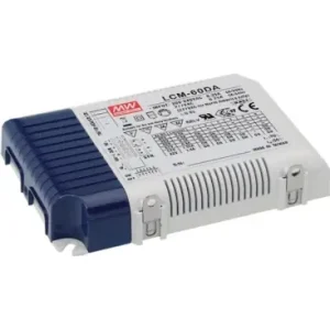 Køb i dag | Meanwell 60W / 350-1400mA dæmpbar LCM-60DA driver til LED panelDali interface + push dim, passer til vores 45W LED paneler