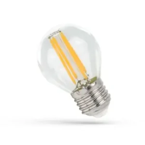 Stærkt tilbud | E27 4W LED kronepæreG45, Kultråd, klart glas