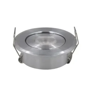 Anbefalet valg - 1,5W Ø5,2cm indbygningsspot dæmpbar12V/24V, Hul Ø4,2 cm, Mål Ø5,2 cm, 2,2 cm høj