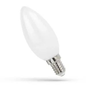 Begrænset antal | E14 1W LED kertepæreC35, Kultråd, matteret glas